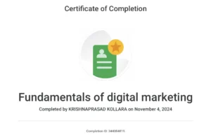 Fundamentals of Digital marketing